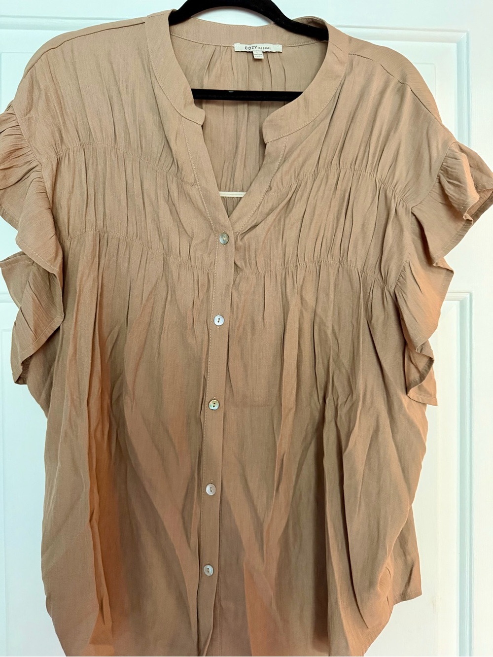 Cozy Casual Tan Dress/Blouse Size Large – Worn